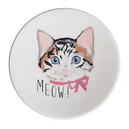 【日本小倉陶器】Meow可愛貓咪 陶瓷小皿9.4cm ‧ 三花貓