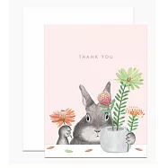 【 Dear Hancock 】Bunny Arranging Protea 感謝卡 #gc_405