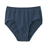 【MUJI 無印良品】女有機棉針織無側縫高腰內褲 S 深藍