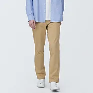【MUJI 無印良品】男有機棉混彈性綾織合身褲76 淺米