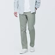 【MUJI 無印良品】男有機棉混彈性綾織合身褲76 淺綠