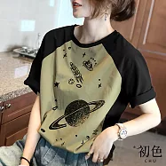 【初色】涼爽休閒氣質短袖T恤上衣-15款任選-67213(M-2XL可選) L H.黑色