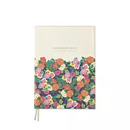 珠友 CB-60052 A5/25K 絹布家計簿/生活收支/理財本/記帳本/隨身帳本/128頁/一年份/12個月/整年度/1年份 03花禮