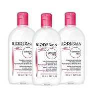 BIODERMA 四合一潔膚液(舒敏高效潔膚/卸妝液)500mlx3入_國際航空版