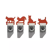 【TOHKIN 東京金屬】貓咪書籤/索引夾_ 棕色