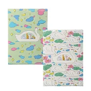 【日本Mark’s】北澤平祐系列A4資料夾2入組 ‧ 天鵝(綠)