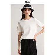 ltyp旅途原品 真絲棉混紡極簡空氣T恤 休閒百搭基礎寬鬆上衣女春 ML M 暖玉白