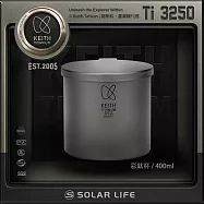 Keith 鎧斯鈦 CC炫彩鈦杯 400ml.純鈦杯子 登山鈦杯 鈦馬克杯 露營提耳杯 手把露營杯 熔岩灰