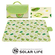Solar Life 索樂生活 加大防水防潮野餐墊.折疊野餐墊 輕便沙灘墊 休閒墊 海灘墊 防水墊 酪梨