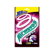 【Airwaves】Super 極酷嗆涼無糖口香糖 紫冰野莓 28g*5入 提神