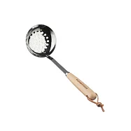 【日本青芳製作所】天然木把 不鏽鋼 過濾勺