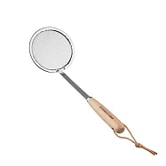 【日本青芳製作所】天然木把 不鏽鋼 油炸過濾勺