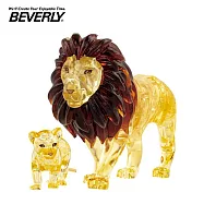 【日本正版授權】BEVERLY 獅子 立體水晶拼圖 55片 3D拼圖/水晶拼圖 公仔/模型 水晶獅子