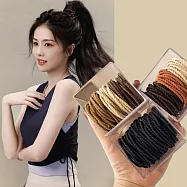 【89 zone】法式古典純色彈性好高馬尾純色造型 髮飾 頭飾 髮繩 髮圈 髮束 50 入(不挑款/混色隨機出貨) 無 不挑款/混色隨機出貨