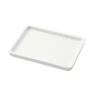 【MUJI 無印良品】白磁浴室用托盤/小約寬13x深9.5x高1.5cm