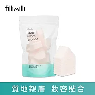 【FILLIMILLI 薈穎薈俐】波浪化妝海棉(14入)