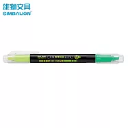 (12入1盒)雄獅FM-8821雙頭雙色螢光筆 綠+黃