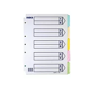 台紐 A4 五段分段紙(五組入)