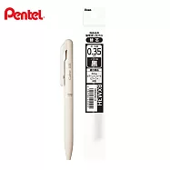 (1筆1芯) PENTEL Calme 靜暮輕油筆 0.35 米色桿