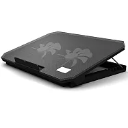 諾西原廠 S200C 筆電散熱器 雙渦輪大風扇散熱座14-15.6吋 黑色