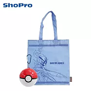 【日本正版授權】寶可夢 寶貝球 摺疊 購物袋 環保袋/手提袋 朱紫御三家/皮卡丘/神奇寶貝 - 蒼炎刃鬼