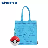 【日本正版授權】寶可夢 寶貝球 摺疊 購物袋 環保袋/手提袋 朱紫御三家/皮卡丘/神奇寶貝 - 朱紫御三家