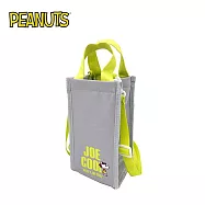 【日本正版授權】史努比 保冷水壺袋 保溫袋/飲料提袋/飲料袋/水壺手提袋 Snoopy/PEANUTS - 淺灰色款