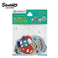 【日本正版授權】三麗鷗 防潑水 貼紙包 手機貼紙/平板貼紙/筆電貼紙/行李貼/雷射貼紙 - 人魚漢頓