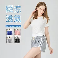 【KISSDIAMOND】輕量瞬涼休閒運動短褲(真理褲/KDP-2256) M 灰