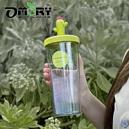 【OMORY】 仙人掌AS雙層吸管杯520ML 綠色