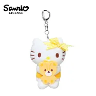 【日本正版授權】凱蒂貓 玩偶吊飾 鑰匙圈 吊飾 娃娃/絨毛玩偶 Hello Kitty - 黃色款