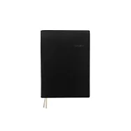 珠友 16K加厚膠皮筆記(大格)/定頁筆記/加厚筆記本/萬用記事本 01黑