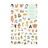 MIDORI Yuru Log日常記錄貼紙1枚- 動物