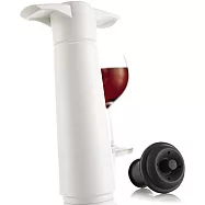 《Vacu Vin》荷蘭 Click 紅酒抽真空器+2瓶塞組 | 紅酒塞 真空瓶塞 保鮮瓶塞 葡萄酒塞 - 白 - 白