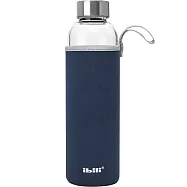《ibili》附套玻璃水壺 | 水壺 冷水瓶 隨行杯 環保杯 - 藍550ml