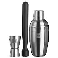 《VACU VIN》量杯搗棒+雪克杯(350ml) | 雪克杯 搖酒器 隔冰匙 調酒用具