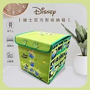 【Disney迪士尼】麻布收納箱/方形摺疊收納箱/收納盒 -三眼怪款