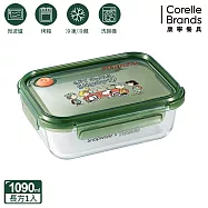 【美國康寧】Snapware SNOOPY 露營趣 耐熱玻璃保鮮盒- 長方形1090ml