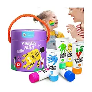 JarMelo 創意美學手指畫顏料12色