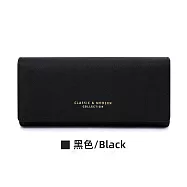 【上手家居】十字紋長夾(女長夾/女用長皮夾/三明治長夾/皮夾/女生長夾/信封長夾/防刮皮夾/拉鏈長夾) 黑色