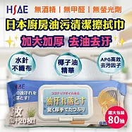 HSAE廚房萬用布椰子油去污清潔濕擦巾(80抽/盒)*2盒