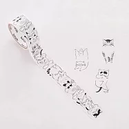 【日本bande】日本貼紙型和紙膠帶 ‧ 放鬆貓咪三明治