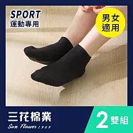 【SunFlower三花】三花隱形運動襪.襪子(2雙組)_ 黑