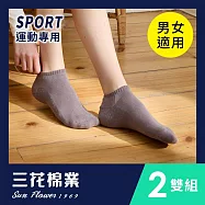 【SunFlower三花】三花隱形運動襪.襪子(2雙組)_ 中灰