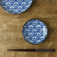 【日本Yamani】美濃燒|日式和青 陶瓷小皿11.5cm ‧ 青海波