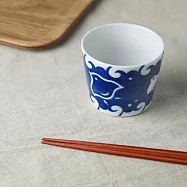 【日本Yamani】美濃燒|藍千鳥 陶瓷杯200ml ‧ 波千鳥