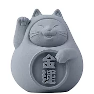 【泥研製所】胖胖金運招財貓(大)8cm 清水灰 清水灰