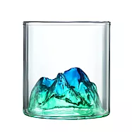 【上手家居】富士山杯 300ml (茶杯/威士忌杯/玻璃杯/酒杯/玻璃杯) 綠色