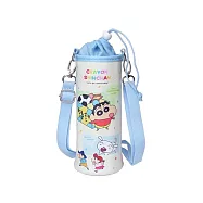 【正版授權】蠟筆小新 保冷水壺袋 保溫袋/飲料提袋/水壺提袋 野原新之助/小白/小葵 - 藍色款