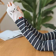 【AnZa】日系Q版透氣防曬遮陽長款露指袖套(7款) FREE 條紋熊